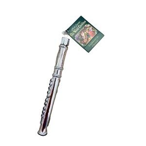Old World Christmas Ornament Flute Silver Glass Blown 8036 2017 With Tag
